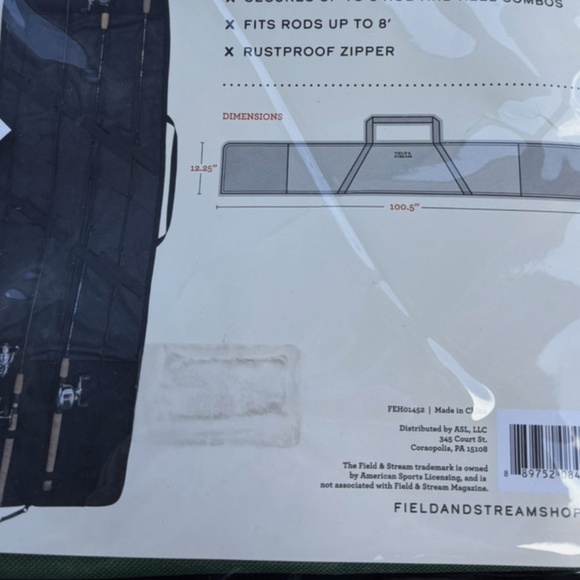 Fishing Rod Organizer bag for 8 rods by Field & Stream - Picture 3 of 8